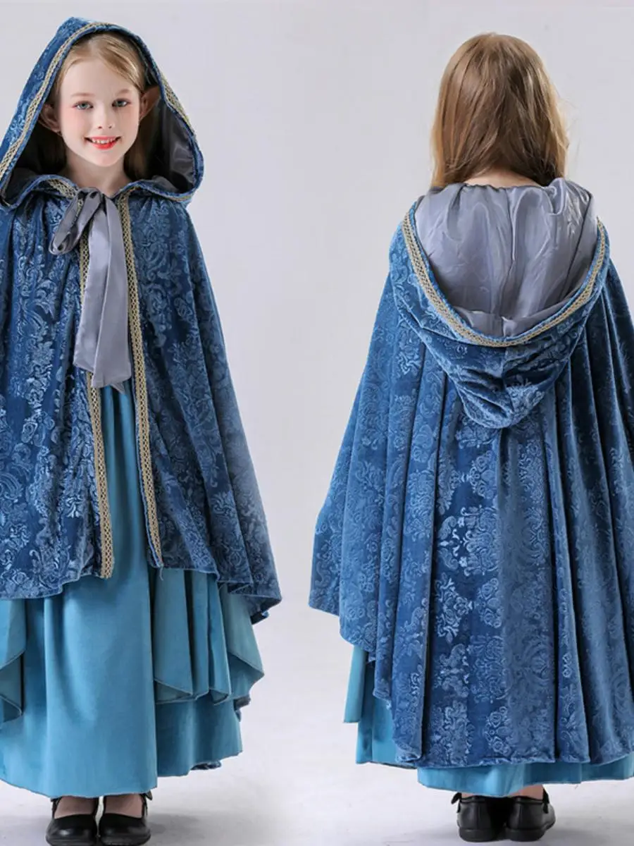 

Новое волшебное кольцо на Хэллоуин, детская юбка принцессы эльфа, средневековый длинный костюм для выступлений, этнический сценический костюм...