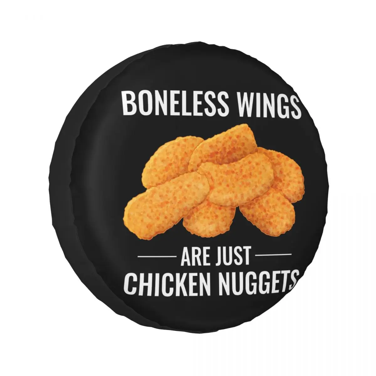 Nuggets de pollo personalizados, alas deshuesadas, comida, dicho divertido, cubierta de neumático de repuesto para coche Pajero 4x4, cubiertas protectoras de ruedas