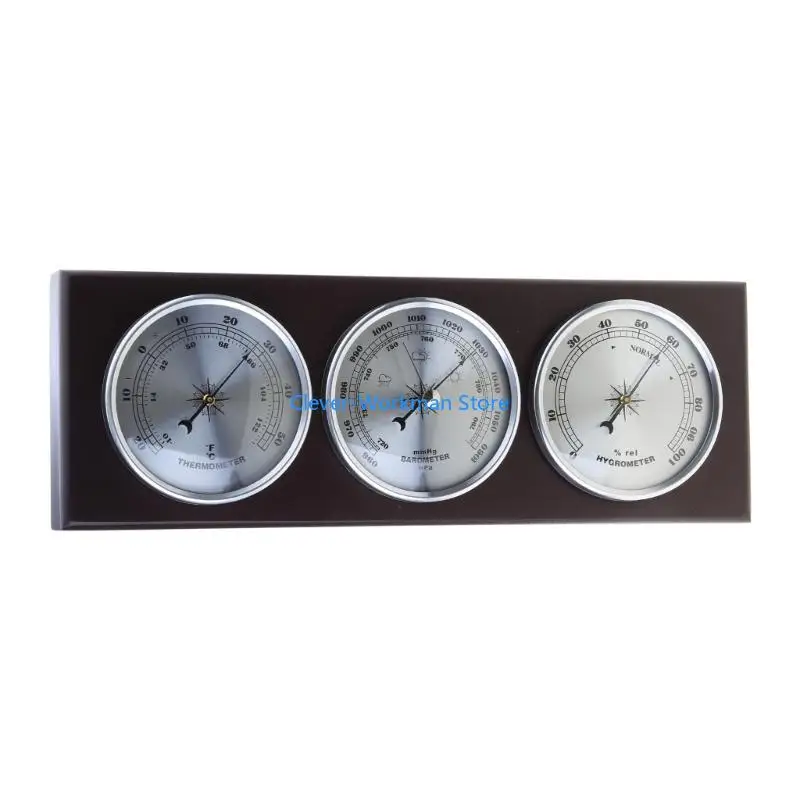 

24TD Wall Mounted Weather Instrument Essential Weather Gauge for Pressure Humidity