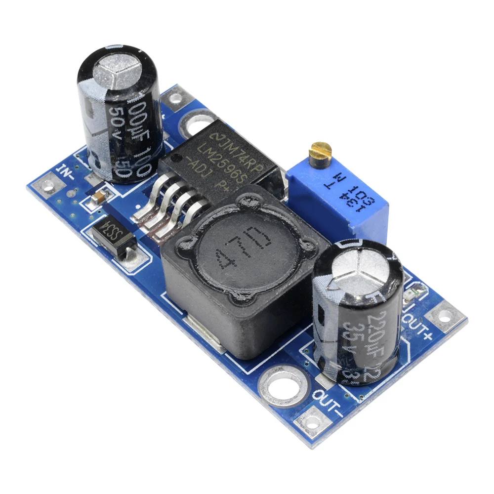 LM2596S DC-DC Buck Converter Vehicle Stabilizers Step-Down Power Supply Module LM2596 Adjustable DC1.25V-30V Voltage Regulators