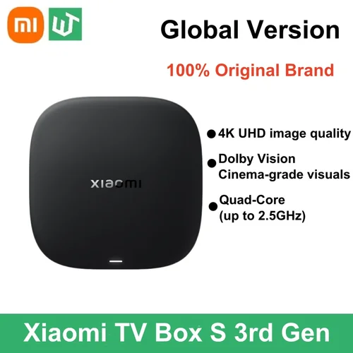 Versión Global Xiaomi Mi TV Box S 3.a generación 4K Ultra HD Google TV 2G 32G WiFi BT5.2 Asistente de Google Netflix Wifi reproductor multimedia