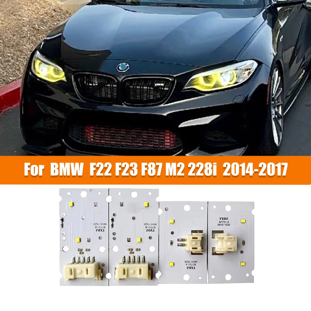 

Желтые лимонные светодиодные панели DRL для BMW F22 F23 F87 M2 228i 230i M240i 2014 2015 2016 2017 для ксеноновых фар дневных ходовых огней