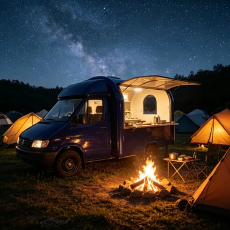 Customized Mobile Dining Truck Night Market Buffet Car Food Truck Hot Dog Ice Cream Trailer