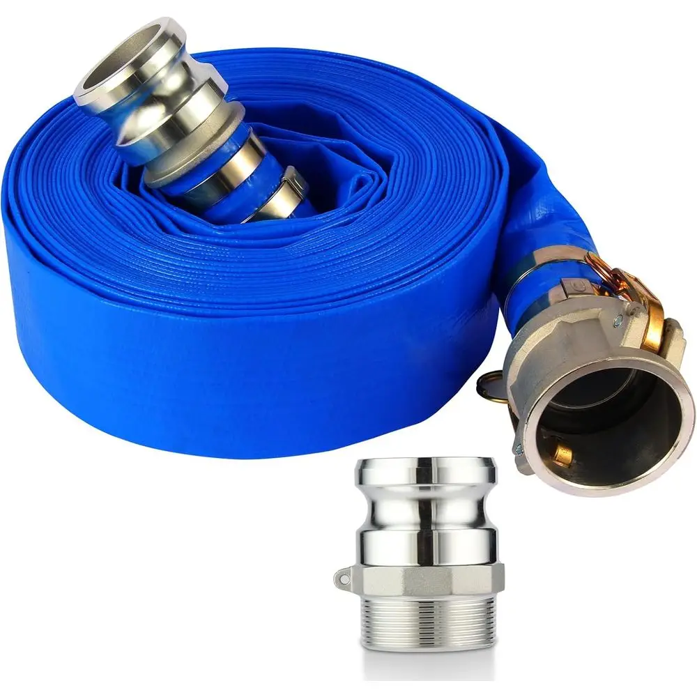 

Heavy-Duty Pool Backwash Hose,1-1/2 inchx50t Proional Reinorced Leakproo Design with Camlock C/E ittings,Type 1.5Inch itting in