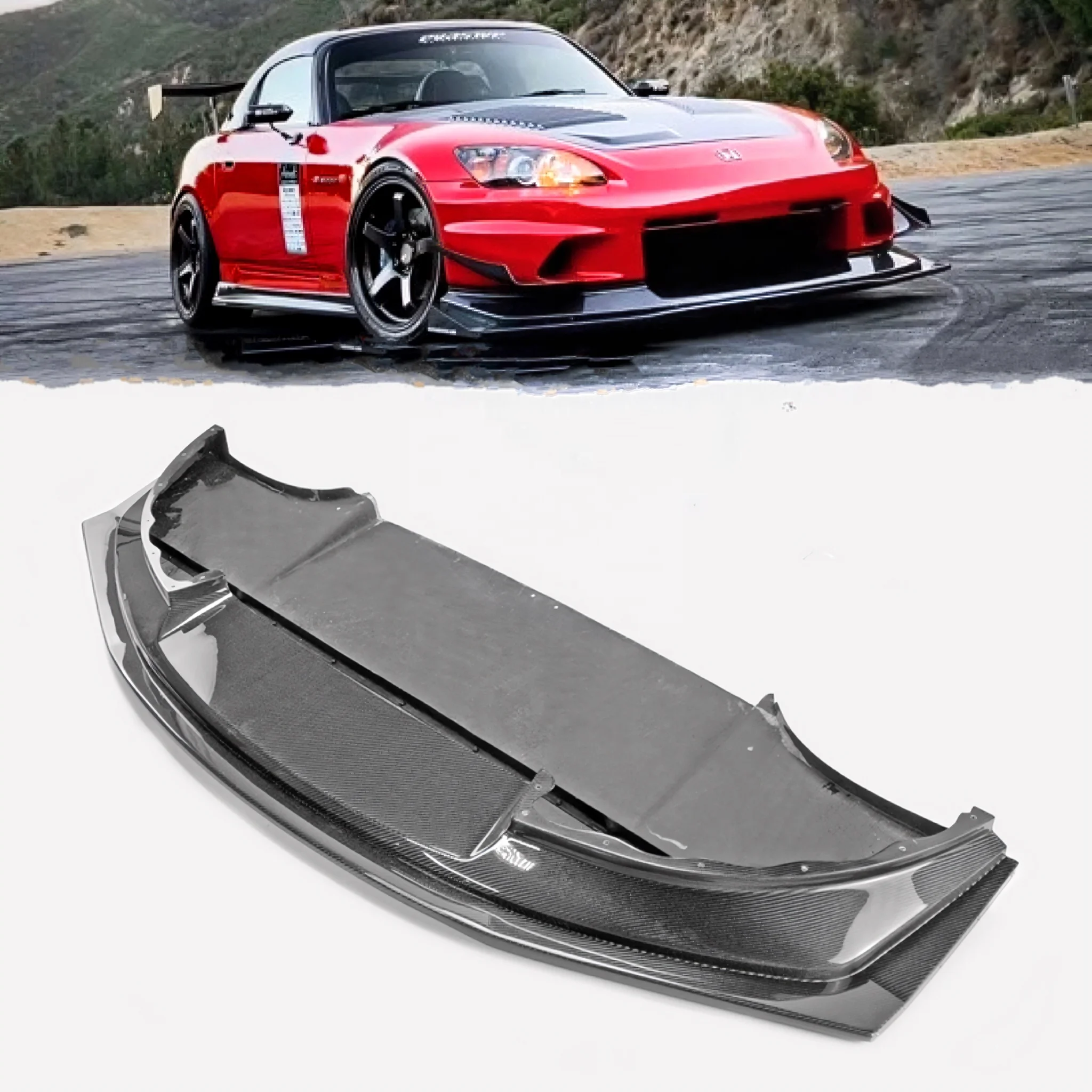 

Fist for Honda S2000 AP1 AP2 VTX Track Type Front Bumper Lip S2000 Carbon LIP (Track Use)