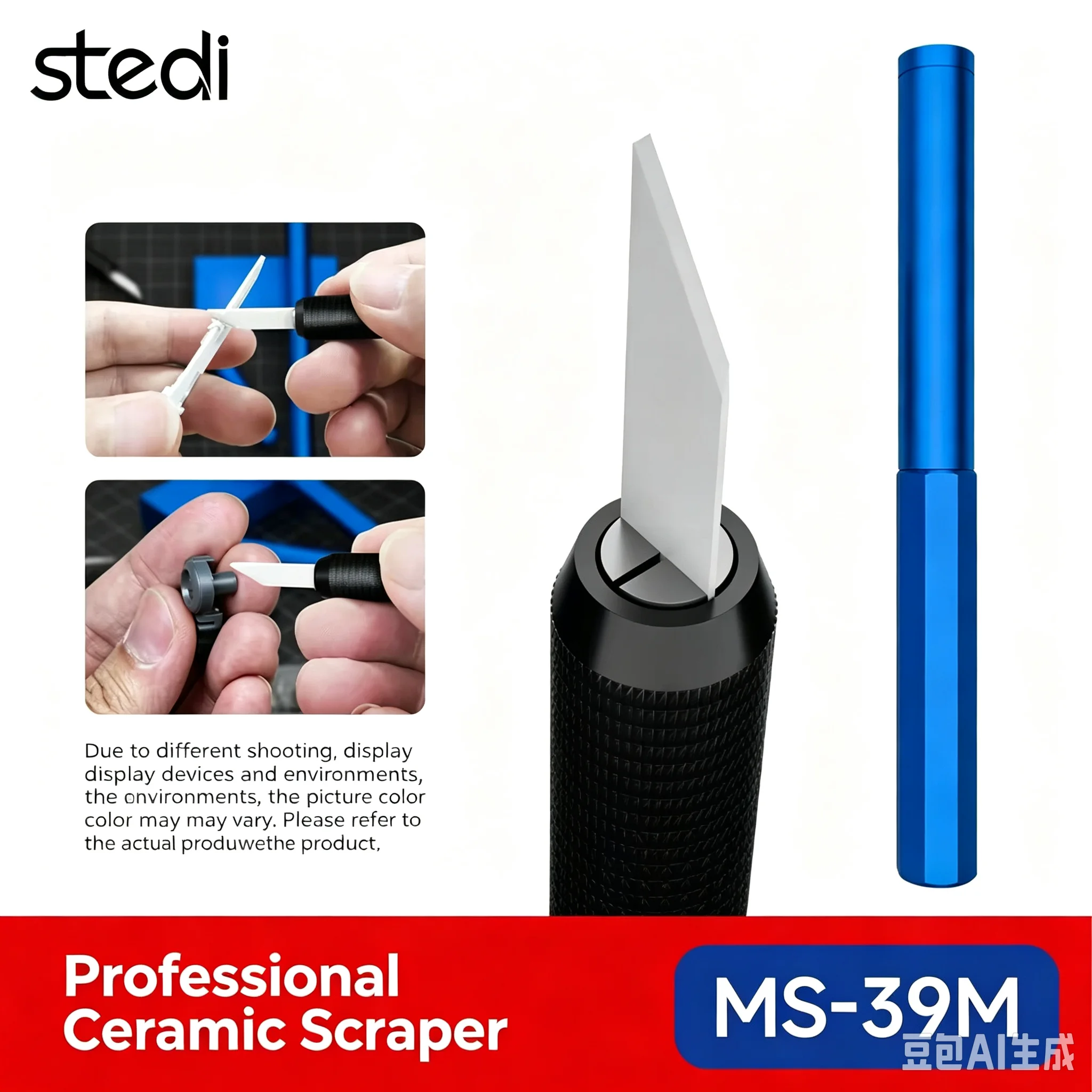 Stedi Ceramic Scraper MS-39M/MS-200 Modeling Scraper for Model Making Curved Step Scraper Kits Hobby DIY Too
