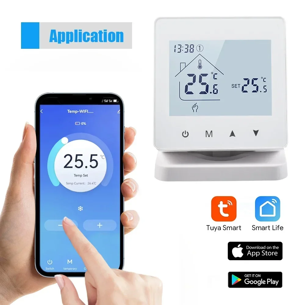 Smart Wireless Thermostat for Gas Boiler Room Heating RF Home Temperature Controller Programmable WiFi Thermostat and Tuya Alice