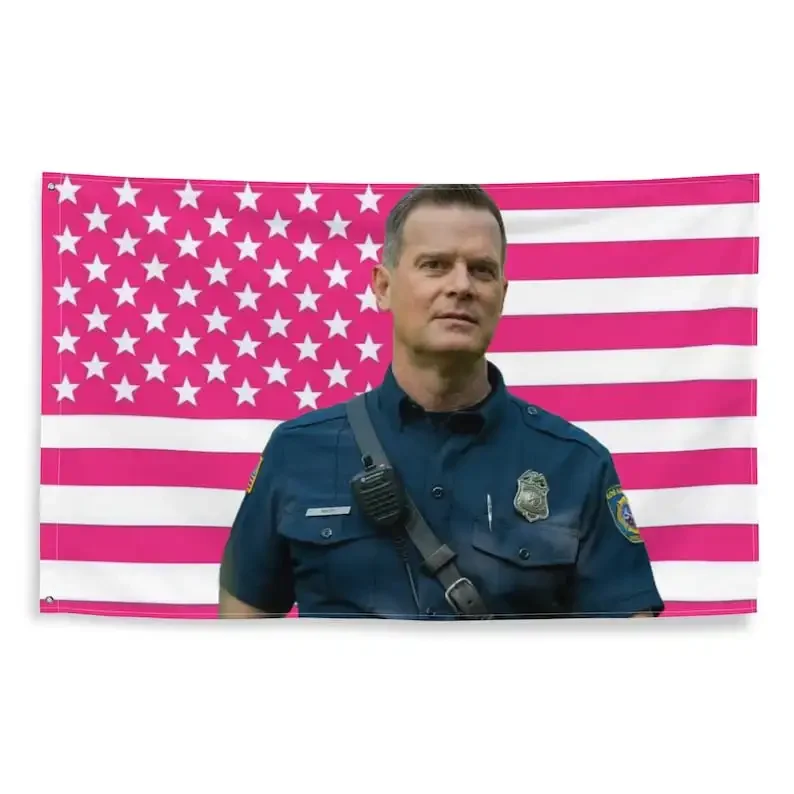 9-1-1 Bobby N-Nash Pink American Flag Garage Decoration for Bedroom Stuff Wall Art Tapestry Outdoor Decor Custom Flags Flaga