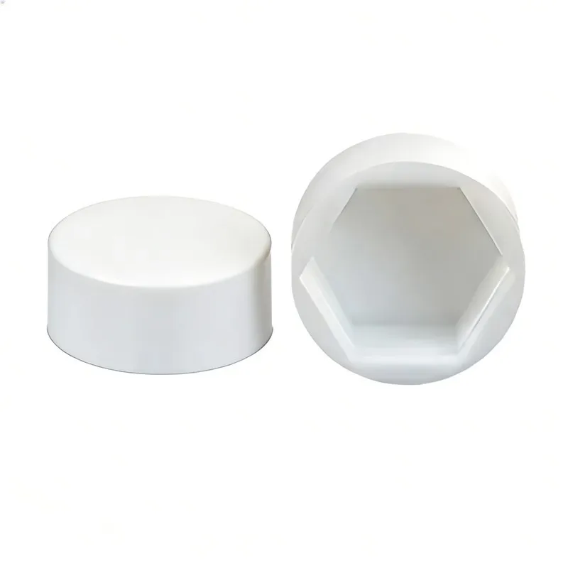 20Sets M8 White Hex Nut Covers, Rustproof for Auto & Construction