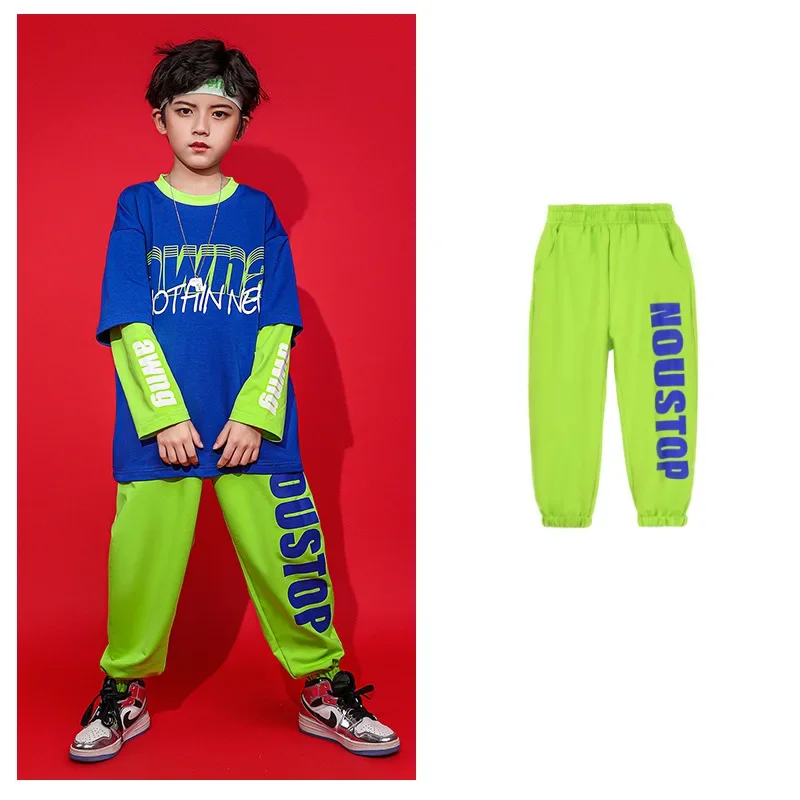 Disfraz de baile callejero para niños, trajes de baile moderno de Jazz, abrigos de baile para niños, Tops y pantalones para niños y niñas, ropa de baile Hip Hop