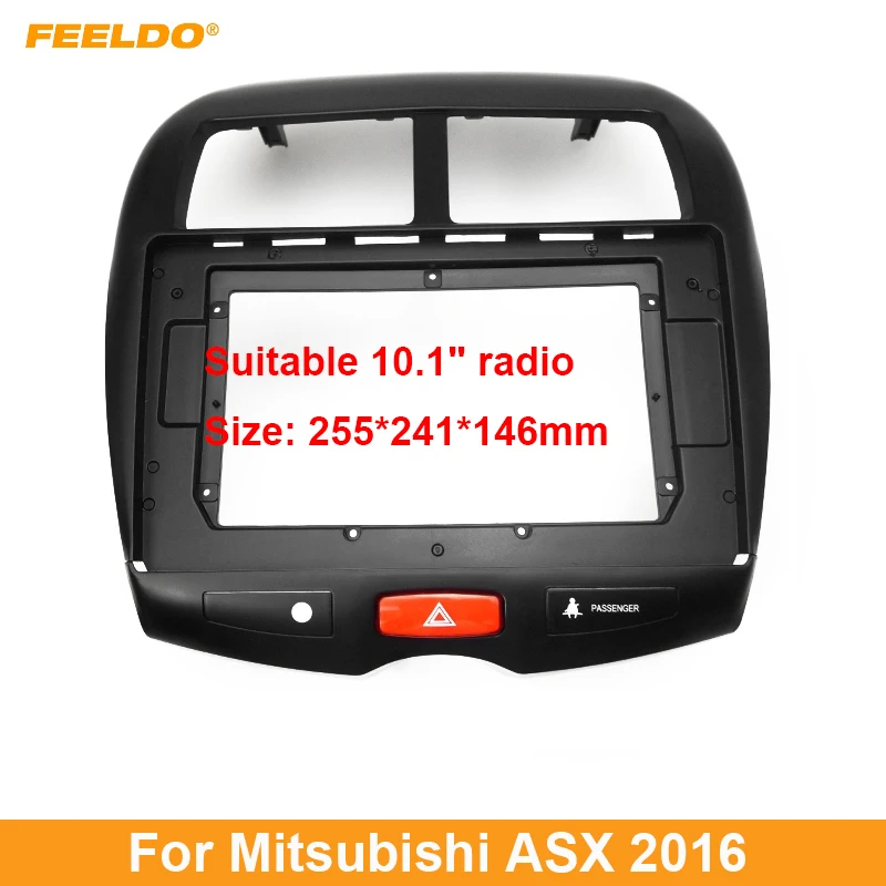 

FEELDO Car Audio 10.1" Big Screen Fascia Frame Adapter For Mitsubishi ASX 2Din Dash Stereo Fitting Panel Frame Kit