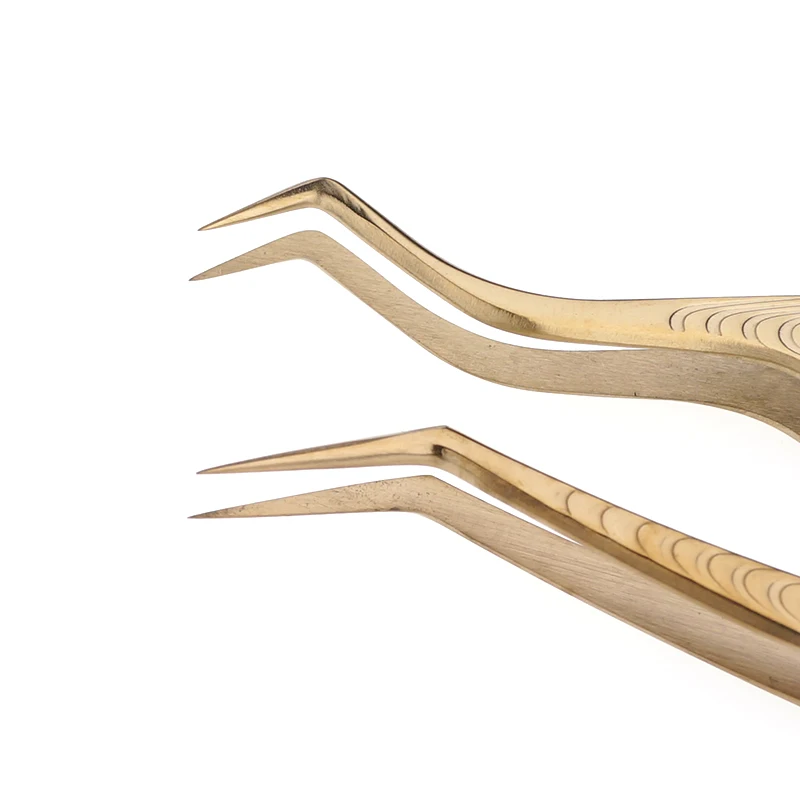 VETUS neue Anti-slip Edelstahl Wimpern Verlängerung Pinzette Beruf Faser Spitze Wimpern Präzision Pinzette T29A