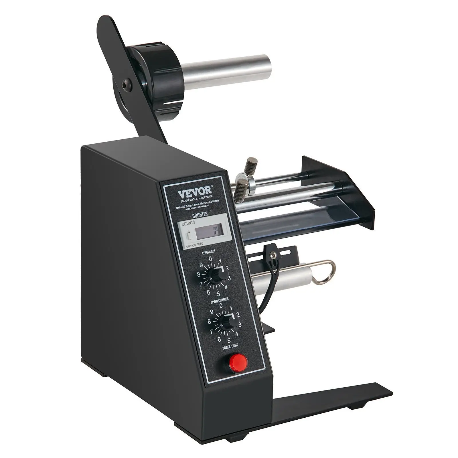 

Auto Label Dispenser – Handles 0.6"-4.9"W x 0.1"-5.9"L Labels – Speed Adjustable w/ 6-Digit Counter (0-999999)