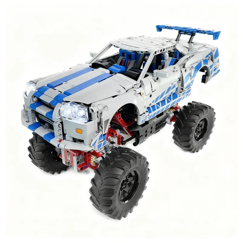 2078pcs MOC Fast Furious 2 Nissan Skyline GT Model Building Blocks Architecture Toys Christmas Gifts Kids Birthday Assemble DIY