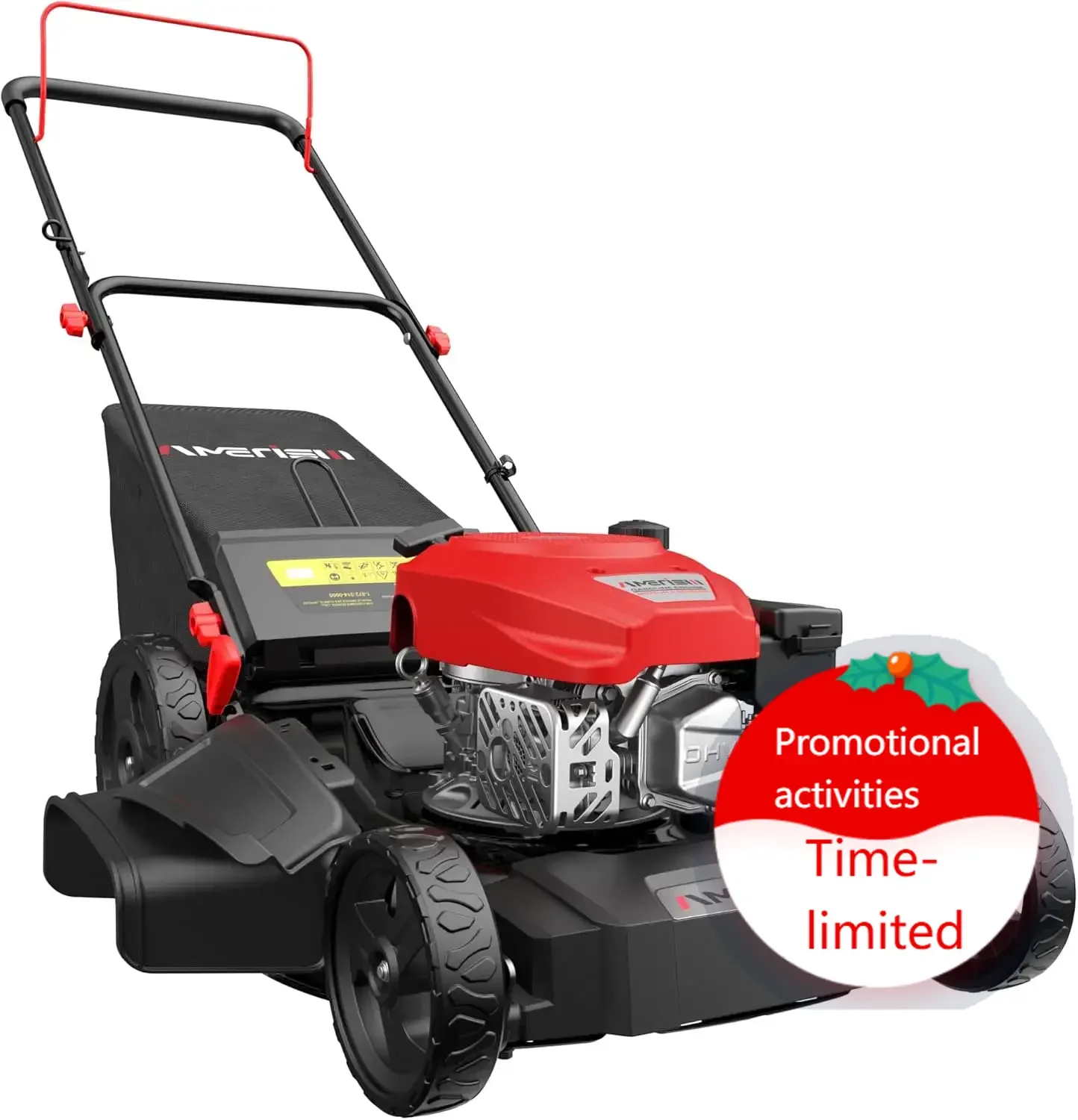 

Настраиваемая 21-дюймовая бензиновая газонокосилка, бензиновая самоходная газонокосилка 3-в-1, двигатель 144 куб. см, 4-тактный OHV, 6 уровней регулировки высоты, эффективная стальная конструкция