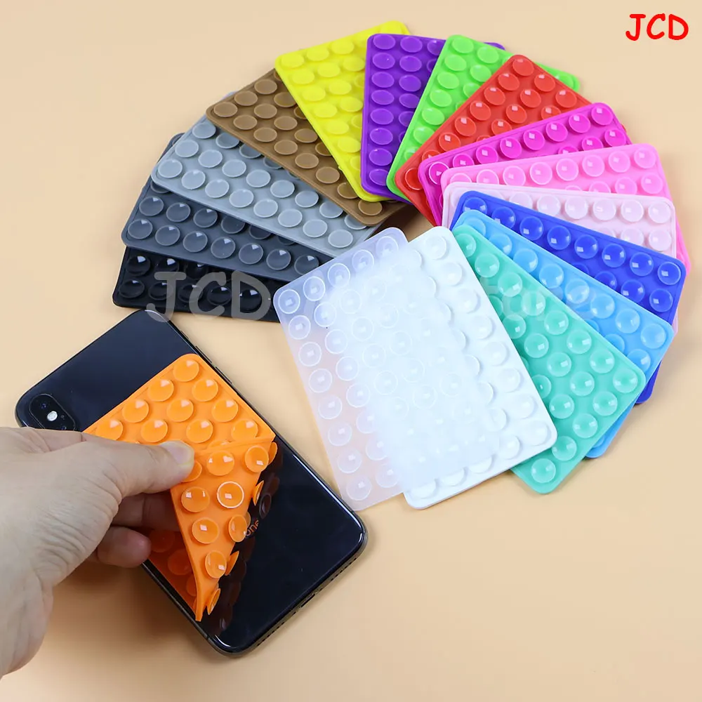 

3Pcs Suction Cup Wall Stand Mat Multifunctional Silicone Leather Square Phone Case Anti-Slip Holder Mount Suction Cups