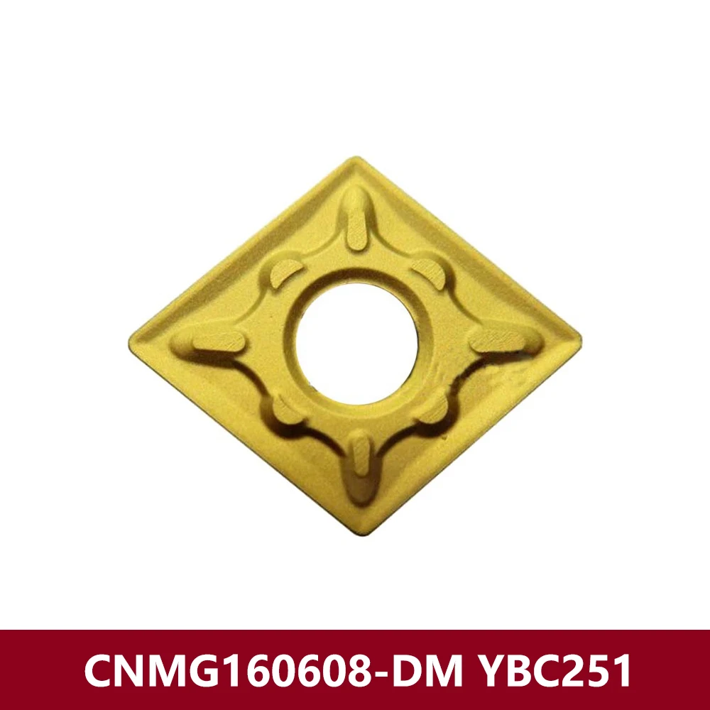 Original CNMG160612-DM YBC251 CNC Lathe Cutting CNMG160612 CNMG 160612 DM CNMG543-DM Carbide Inserts CNMG1606 For Steel CNMG16