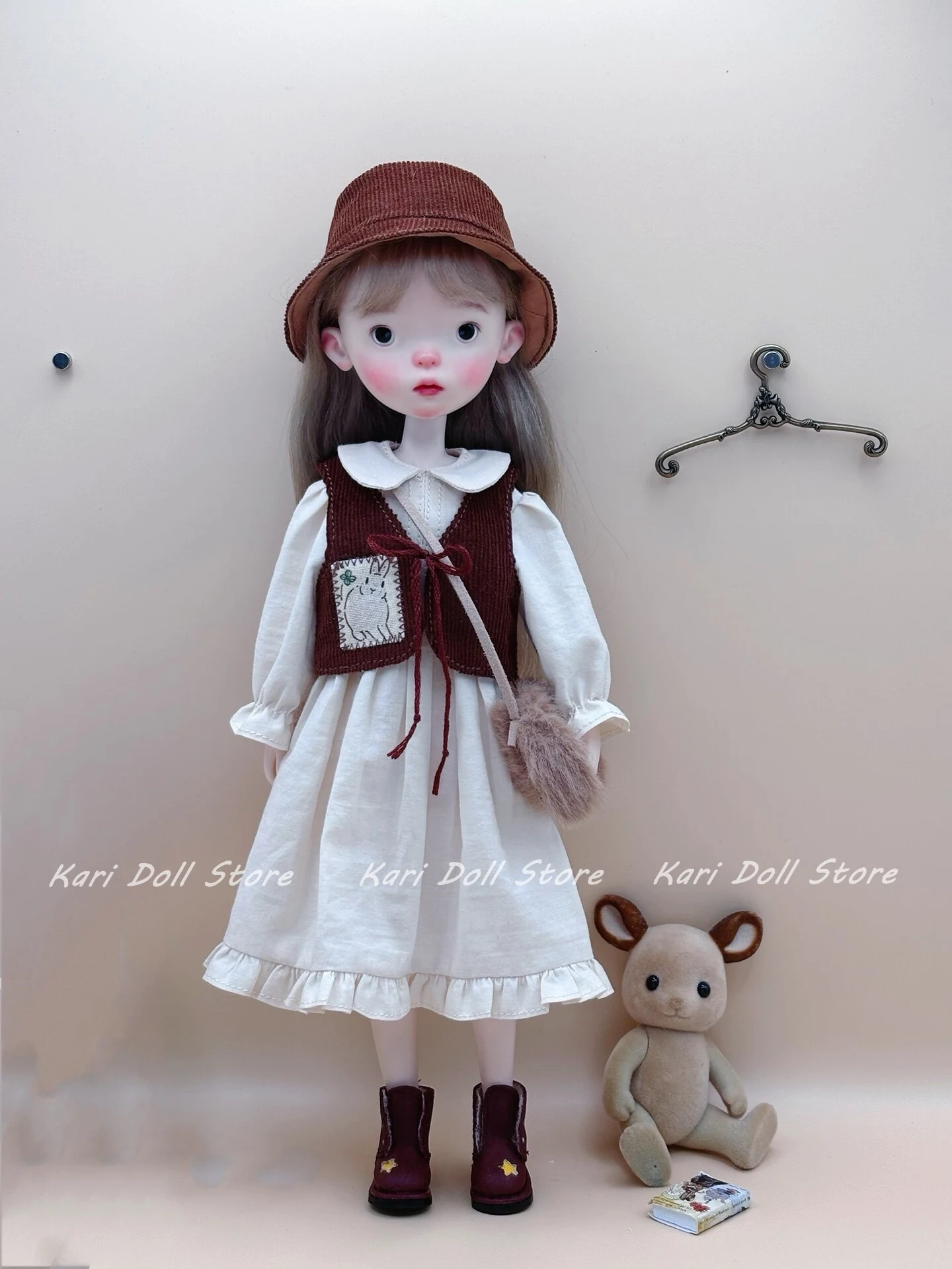 Kari Doll Clothes and skirts  2025 Doll collar dress vest hat baby suit for Landazz Landoudou Doll