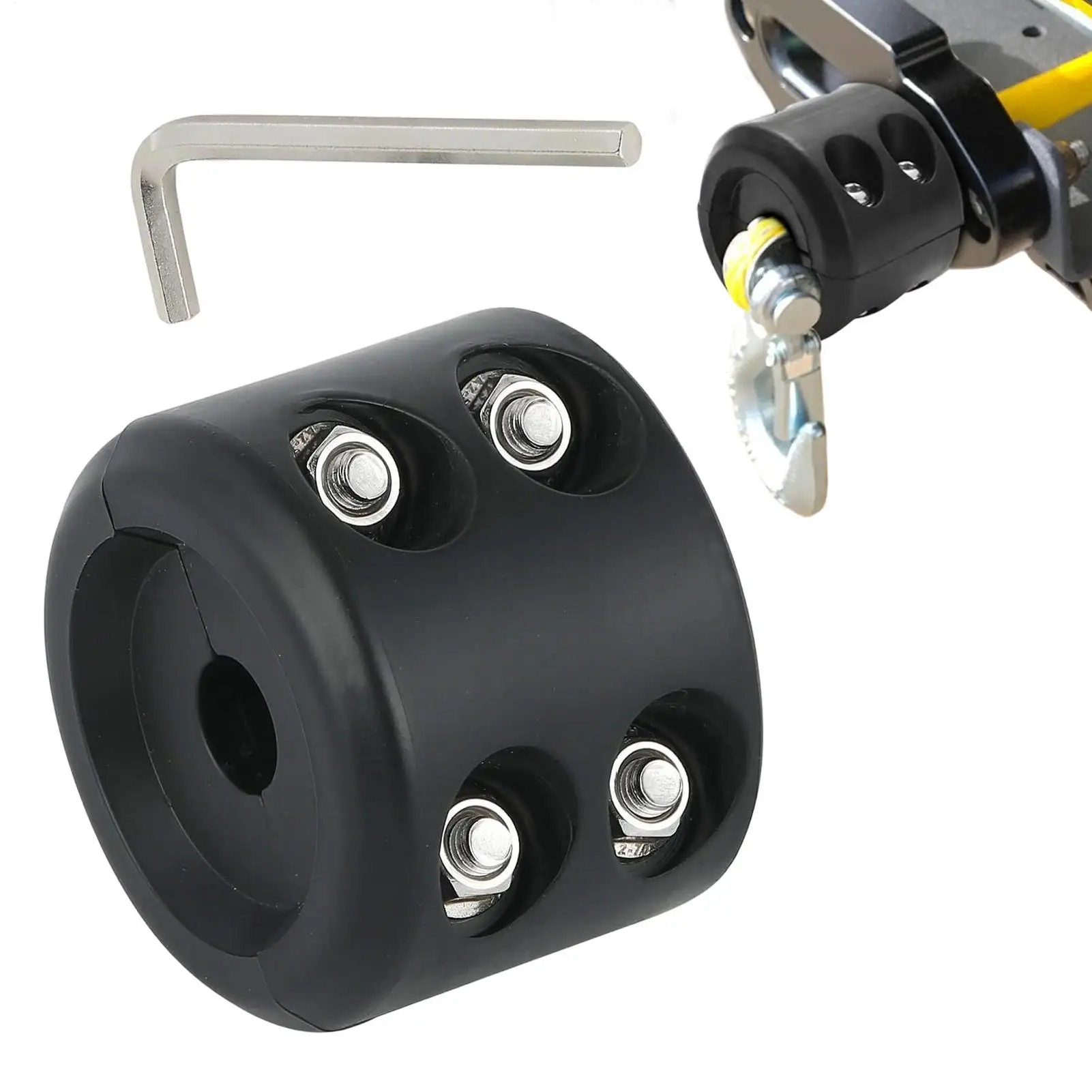 Universal Winch Cable Hook Stopper Rubber Winch Rope Line Saver Winch Stopper For Cable Truck UTV ATV Rubber Winch Cable Stopper