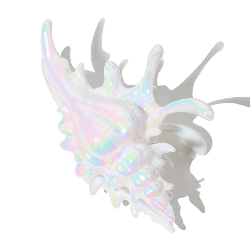 

Большая заколка для волос «Русалка» с перламутровым белым раковиной