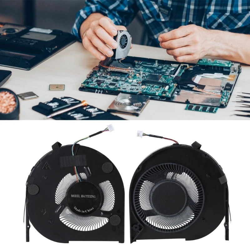 Internal Laptop Fan CPU Cooling Fan Enhances Cooling Metal Fan For T490 T495