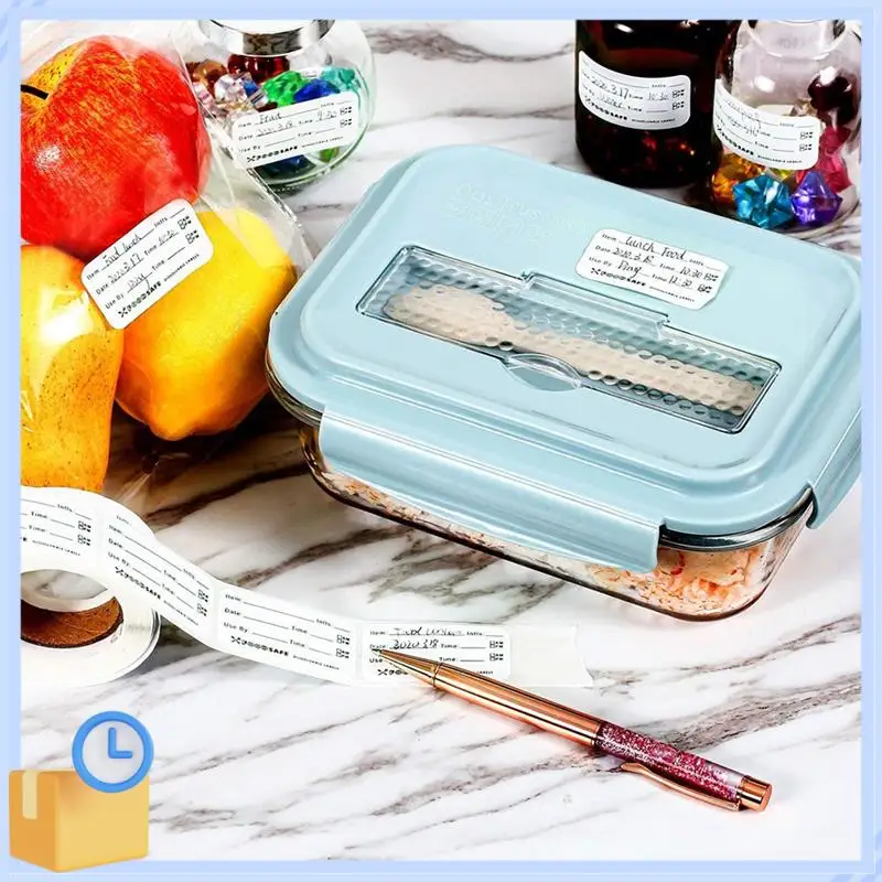 Popular 10 Roll Food Labels Cooler Food Storage Freezer Stickers 1 X 2In Self-Adhesive Removable Freezer For Reusable Containers