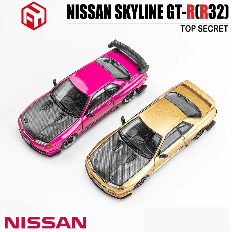 Fh 1/64 Nissan Skyline GT-R(R32) Topgeheime Legering Speelgoed Motorvoertuig Diecast Metalen Model Geschenken