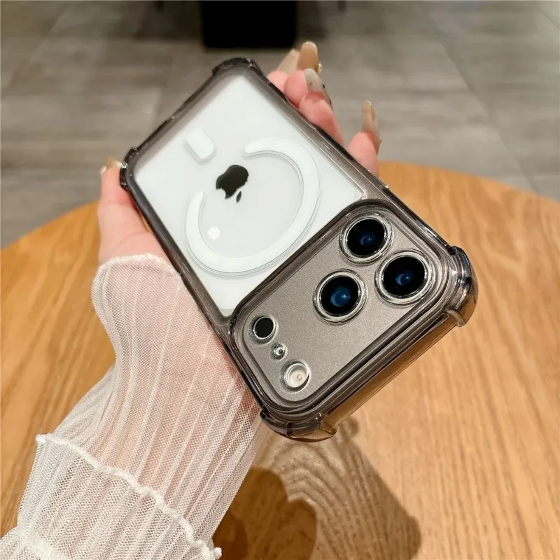 Luxuriöse Magnetische Kabellose Ladehülle für Magsafe für iPhone 18 Pro Max 17 16 15 14 13 12 Plus Stoßfeste Transparente Rückabdeckung – Detail 13