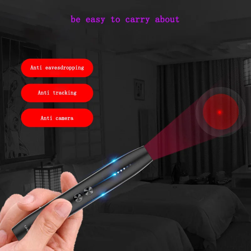 CW09 Camera Nemesis Laser Detection Anti Monitoring GPS Eavesdropping Track Wireless Signal Infrared Scanning Portable Detector