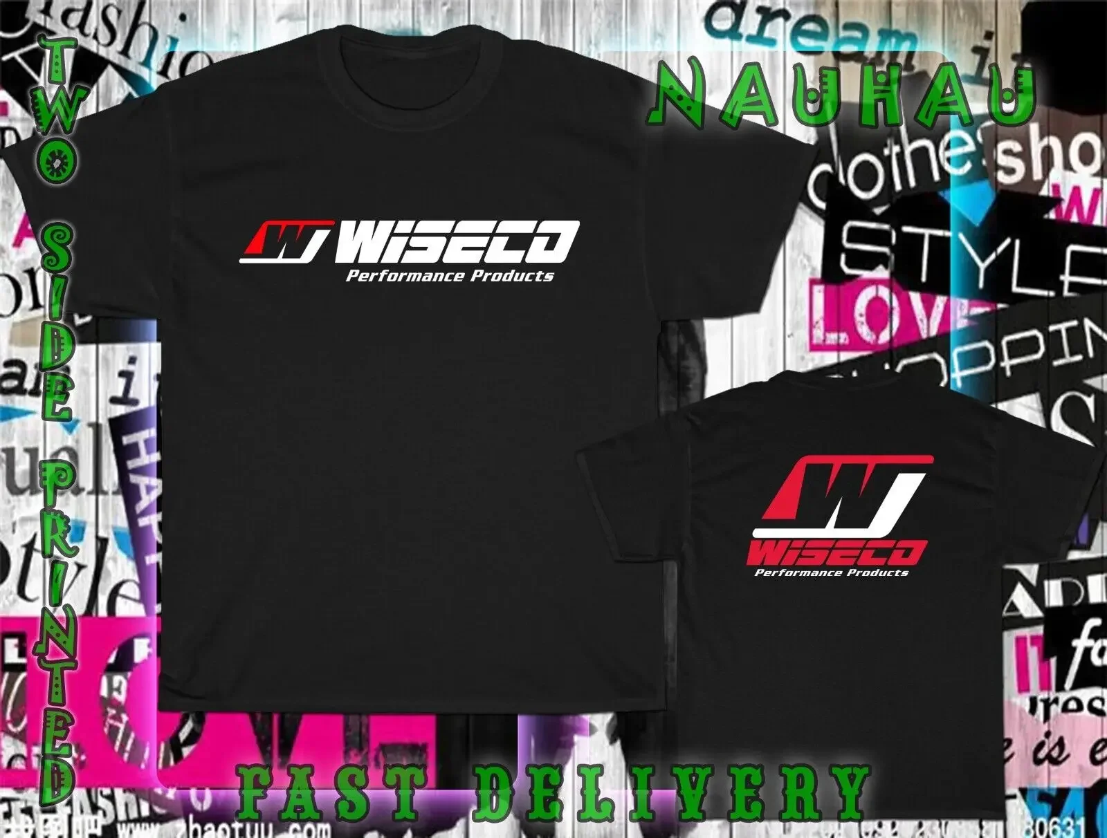 Nieuw Wisseco Performance Zuiger T-Shirt Amerikaans Logo T-Shirt