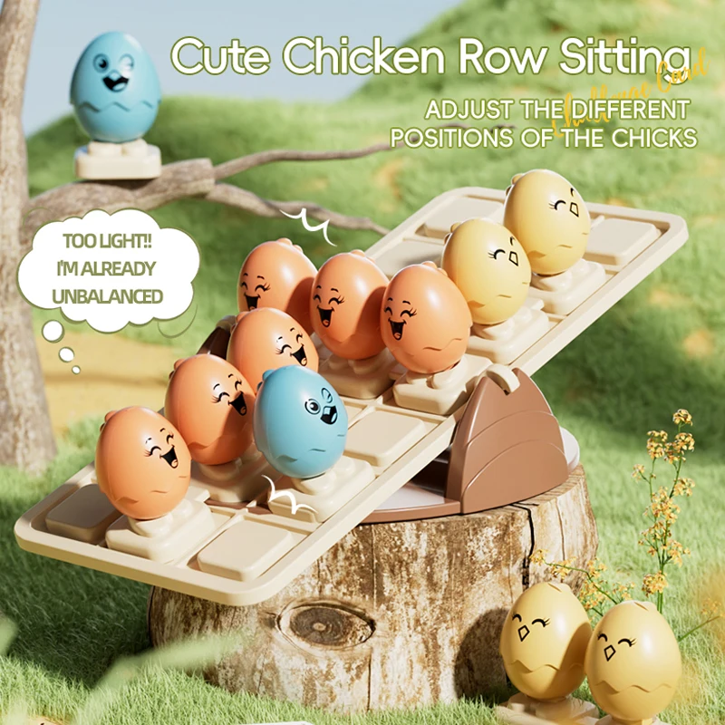Hot Cute Egg Balance  Children Math Toys Balancing Board Game Parent-child Interaction Tabletop Balance Game Toy Gift for Kids ﻿