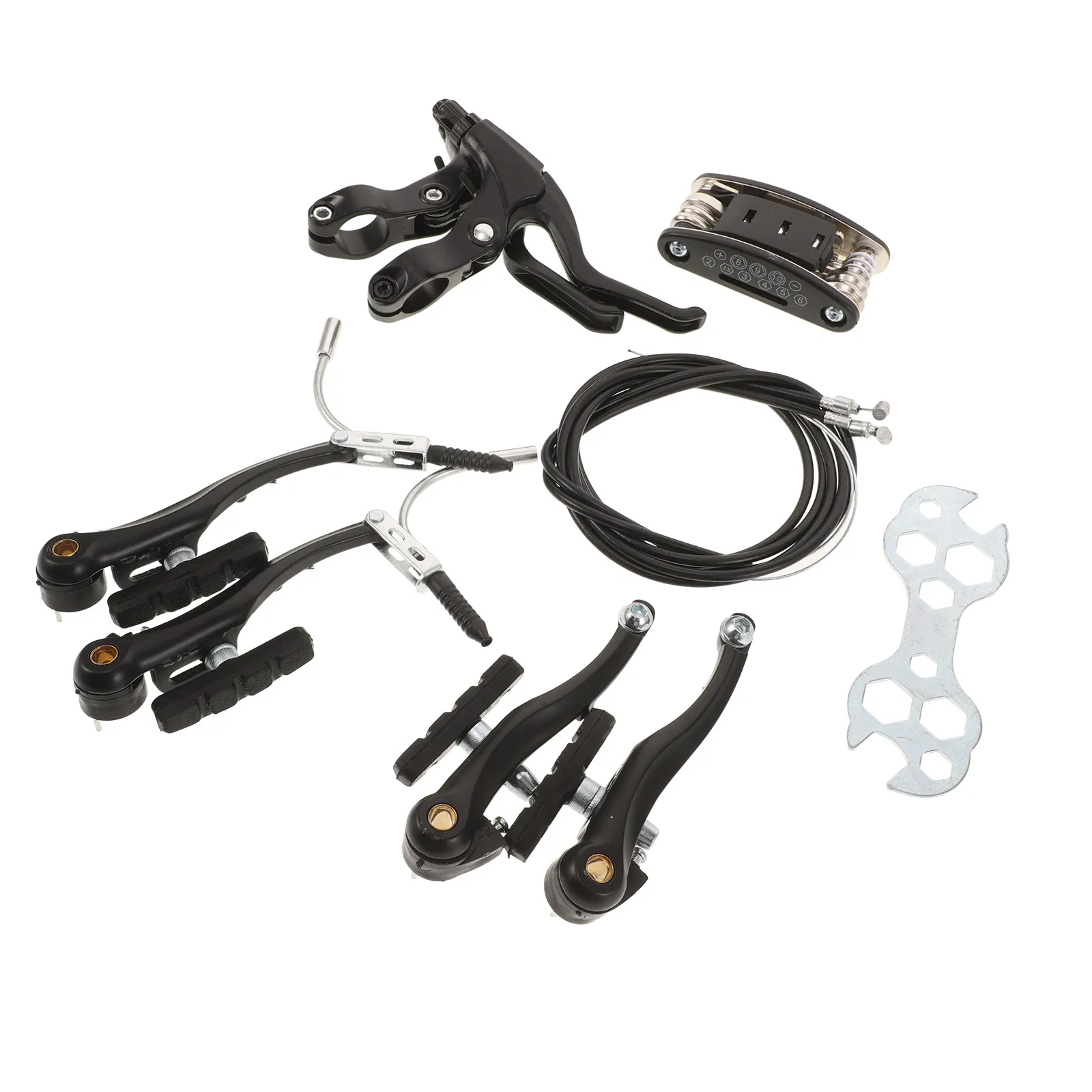 

1 комплект тормозных рычагов для горного велосипеда, складная система из алюминиевого сплава, для замены ручного тормозного рычага велосипеда, прочные, долговечные.