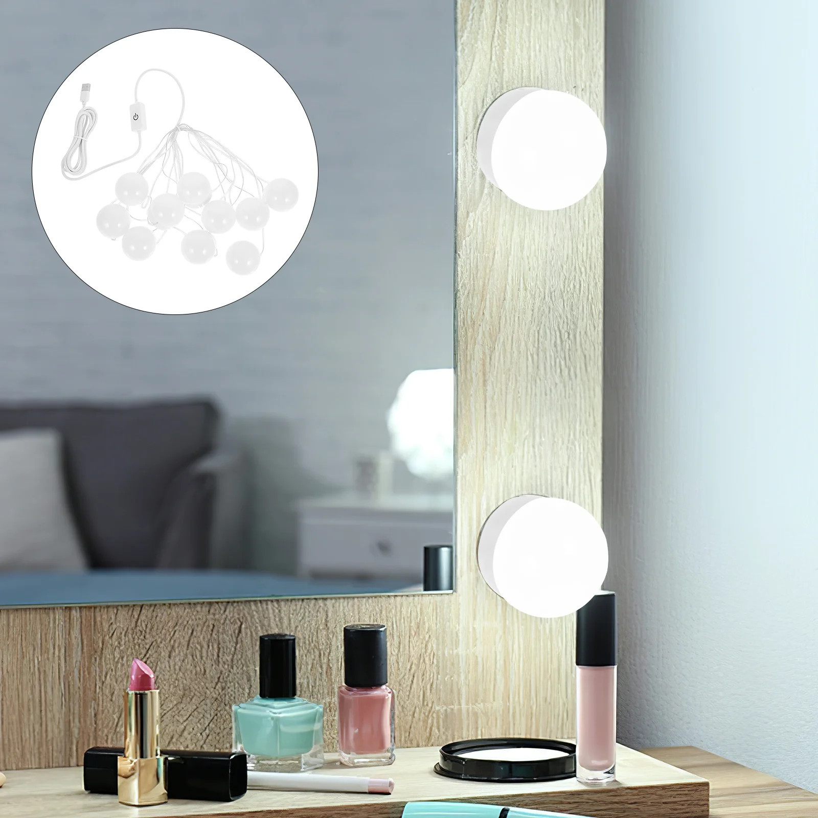 

Dimmable LED Vanity Mirror Lights Bright Makeup Front Lighting Strip for Bathroom Vanity Table Makeup Mirror Lights