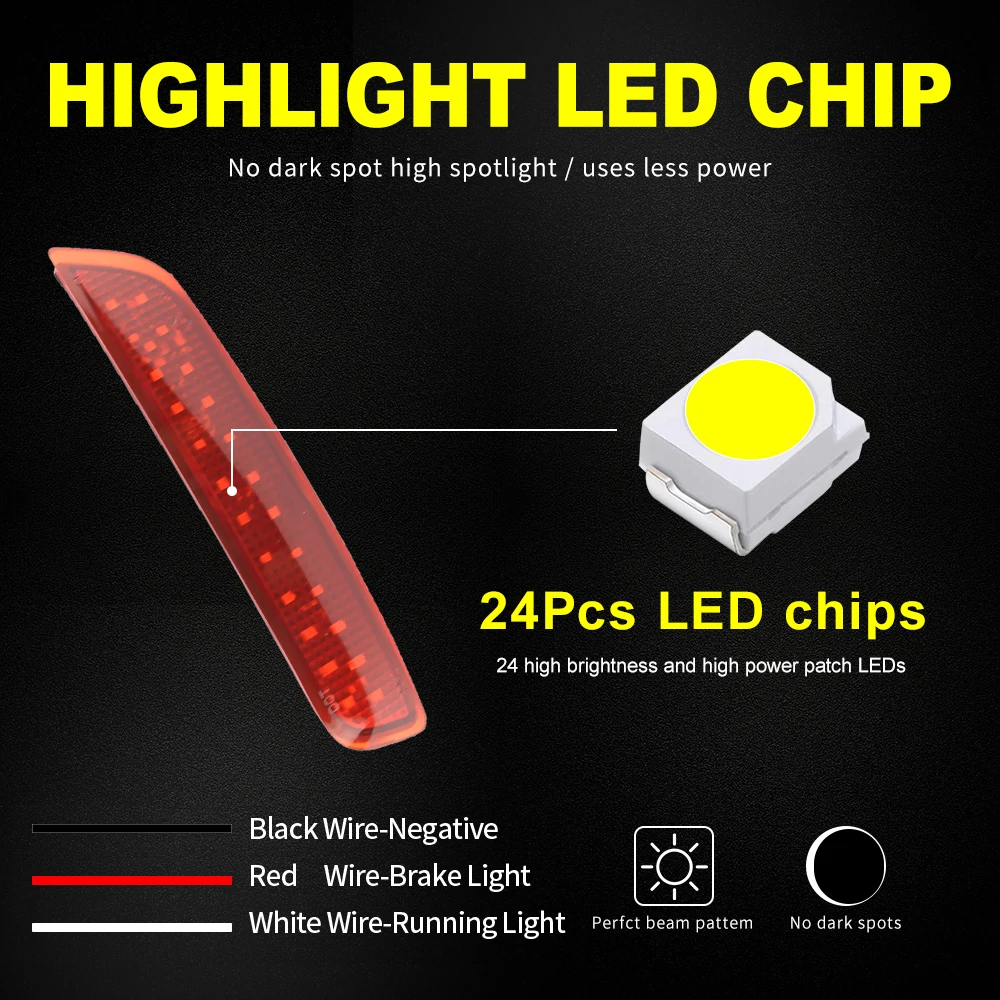 LED rear bumper reflecter Light tail brake stop light for BMW X5 F15 M sport 2014 2015 2016 2017 2018 #63147847591 Accessories