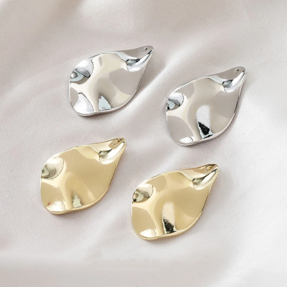 

6PCS Irregular Geometric Smooth Surface Water Drop Pendant For Earrings Necklace Making DIY Jewelry Material Accessories