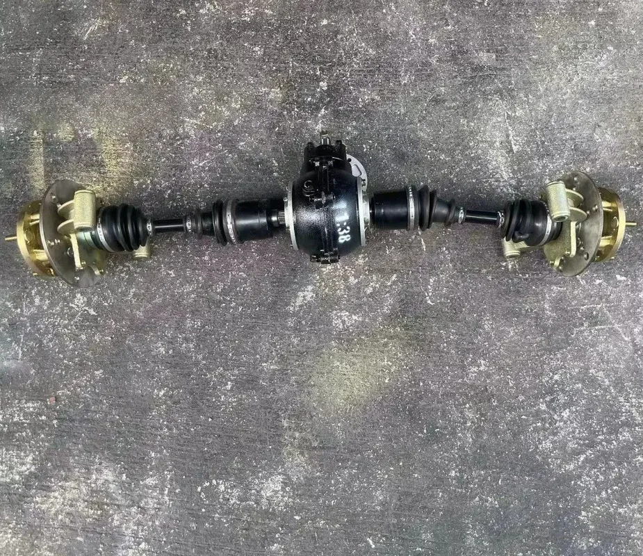 Four-wheel drive go-karts are modified with independent suspension, including horns, flanges, ball cages, and cranks