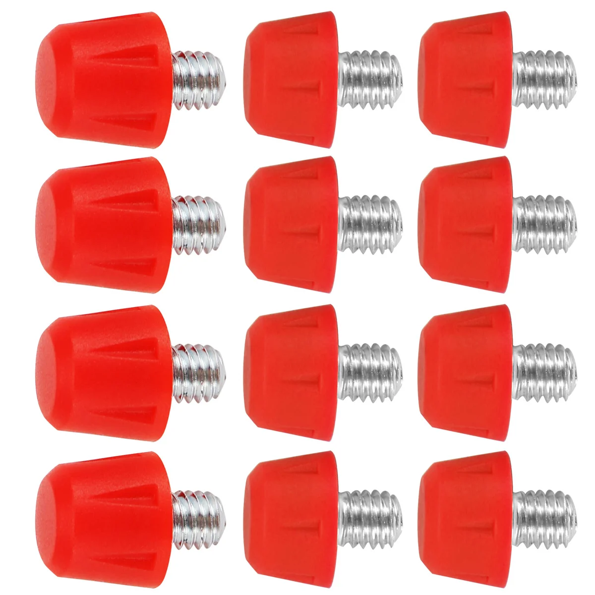 12Pcs Football Boot Studs Non Slip Thread Screw M6 Professional Replacement Spikes SG to AG for Adidas Red