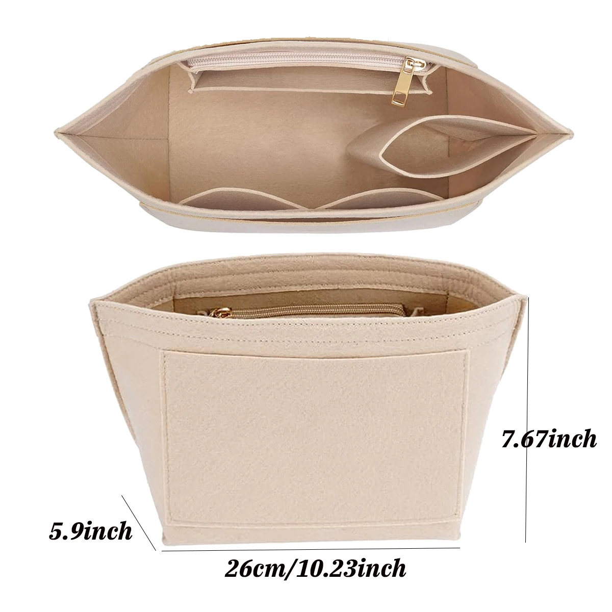 Organizer-Einsatz für Longchamp, große kleine Mini-Tragetaschen, Filz-Aufbewahrungstasche, Geldbörse-Einsatz, Handtasche, Liner, Taschen, Zubehör