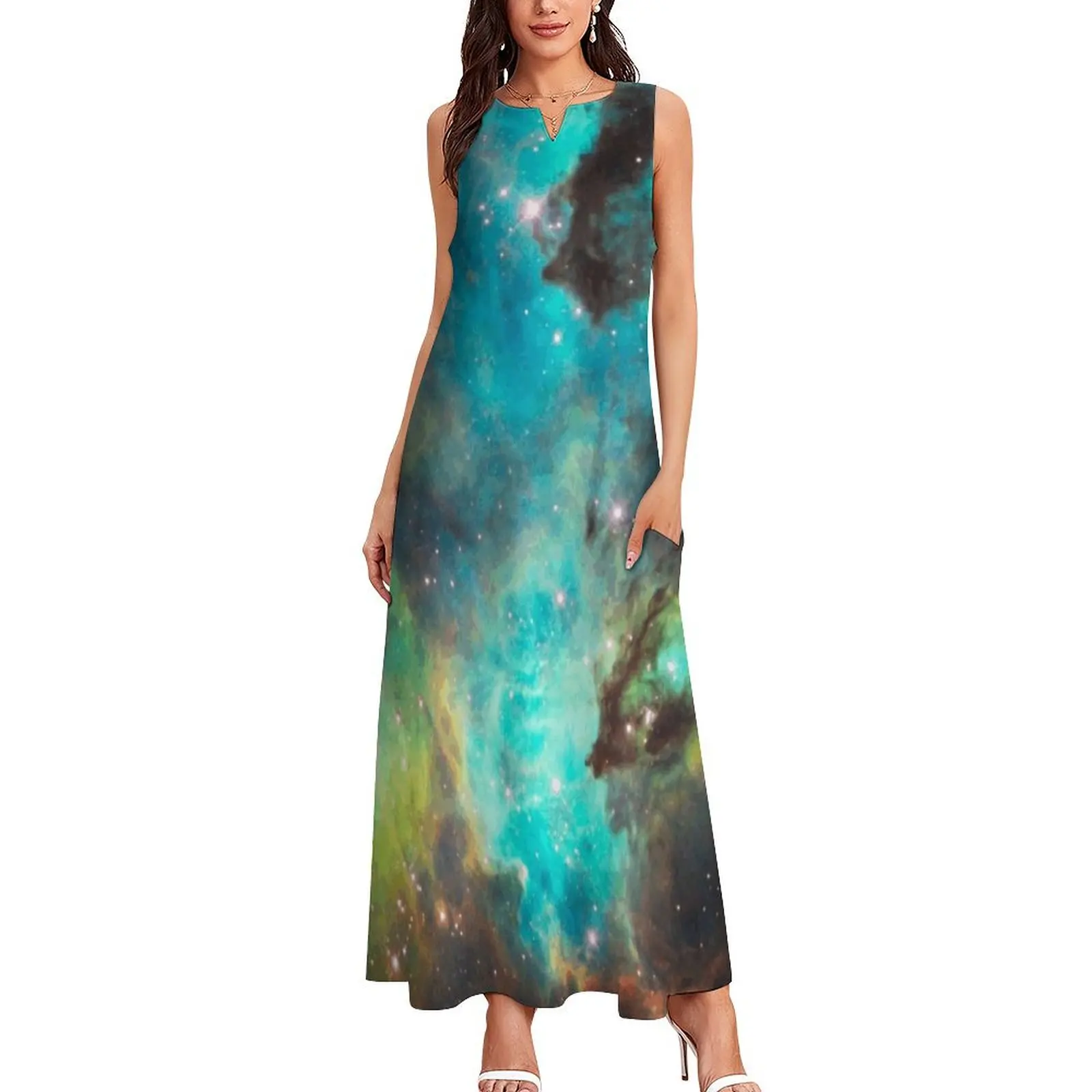 Green Galaxy Long Dress elegant dresses for women dresses for women 2024 summer dress womens 2024 summer woman dress 2024