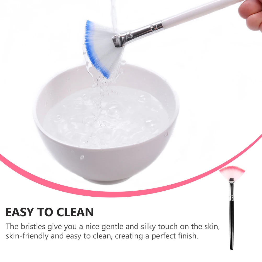

2pcs Brush Fan Acid Applicator Mask Tool Cream Artificial Fiber Face Mask Brush Beauty Tools Makeup Brushes