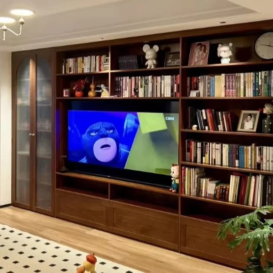 

Изготовленная на заказ минималистичная подставка для телевизора из цельного дерева, настраиваемая и стильная мебель