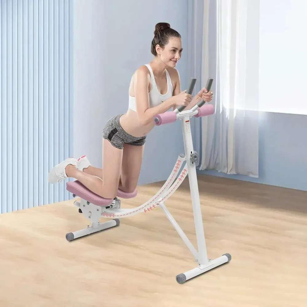 

Abdominal Trainer, Ab Workout Equipment Height Adjustable, Foldable Abdominal Exercise Machine W/ LED Display for Muscle Shaping
