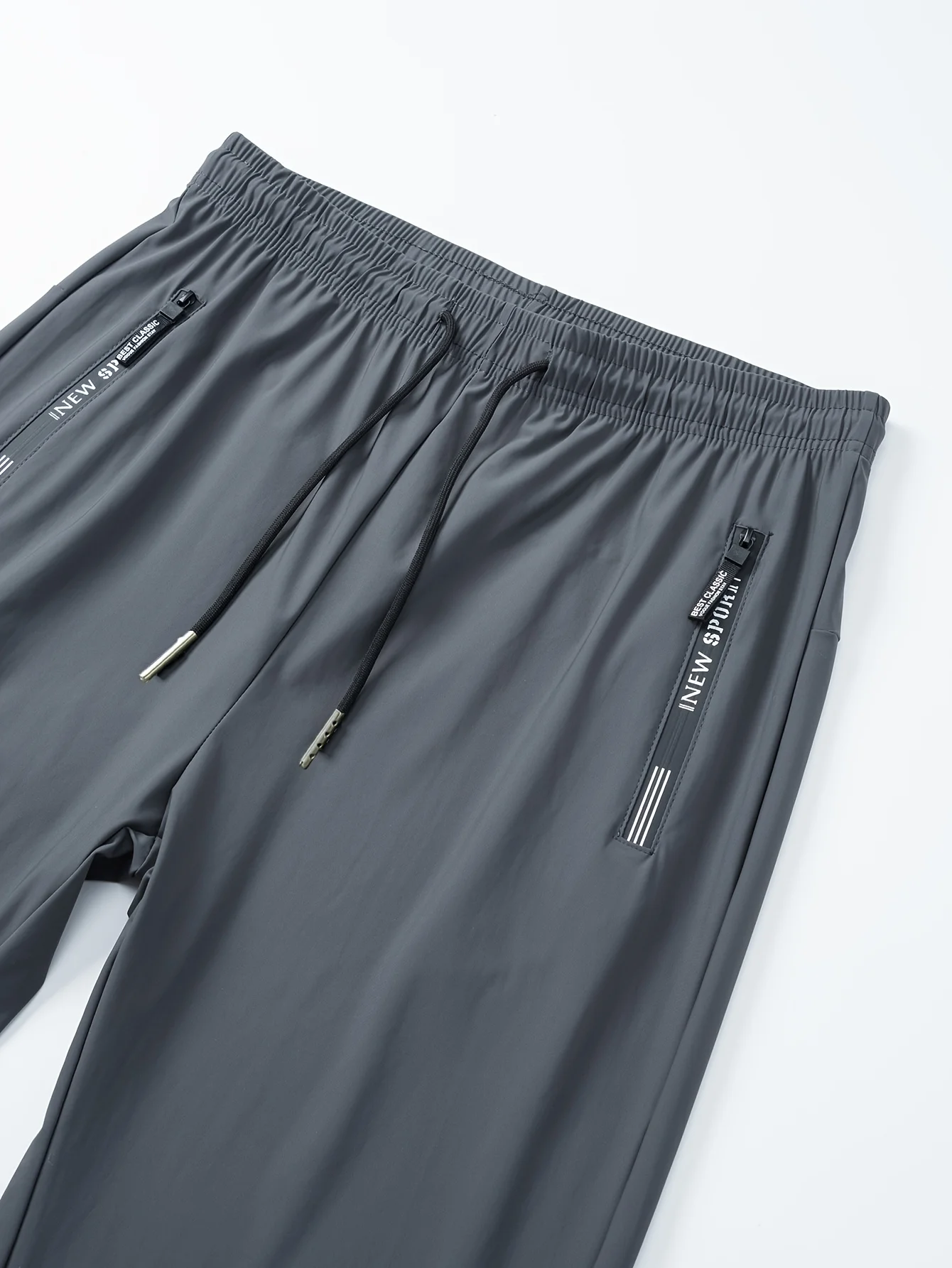 Atmungsaktive Plus Size Herren Casual Jogger Hosen für Männer Trainingsanzug Hosen Schnell Trocknend Gerade Elastische Taille Koreanische Klassische Sport – Detail 9