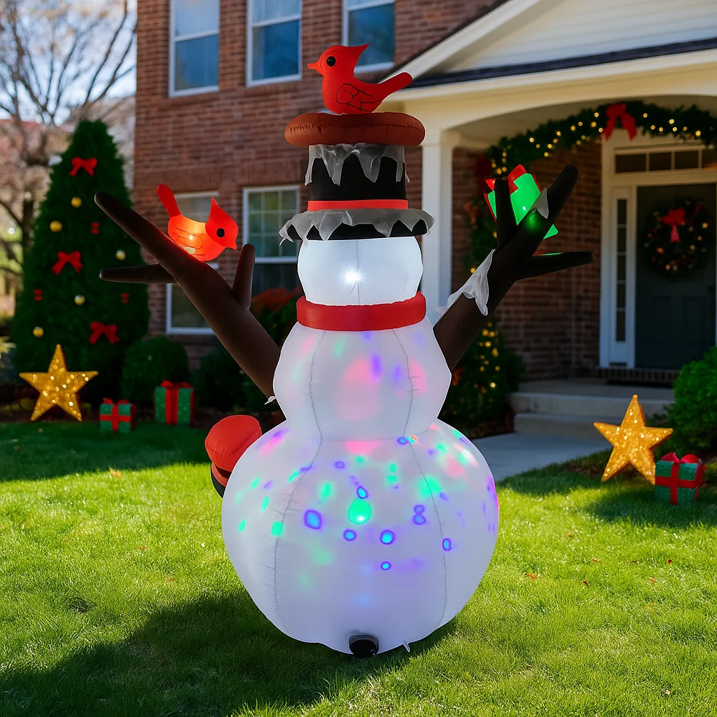 1.8 متر/5.9FT نفخ ثلج البطريق مع أضواء LED ديكورات المنزل اللعب عيد الميلاد ساحة عطلة لوازم الديكور حديقة في الهواء الطلق #6