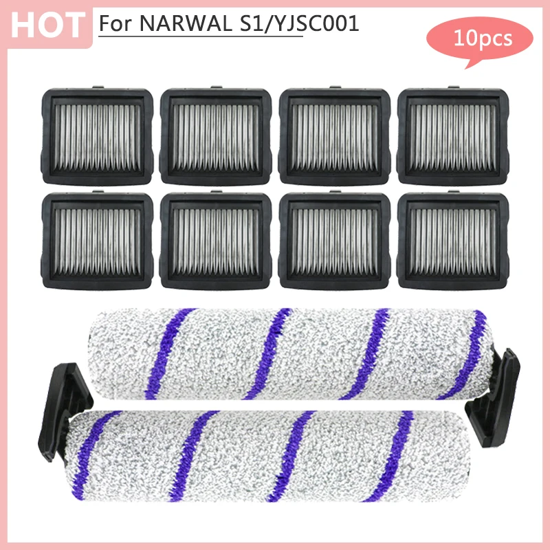 جهاز آلي لتنظيف الأرضيات مكنسة كهربائية فرشاة رئيسية مجموعة مرشح Hepa الملحقات المنزلية NARWAL S1 YJSC001 قطع الغيار