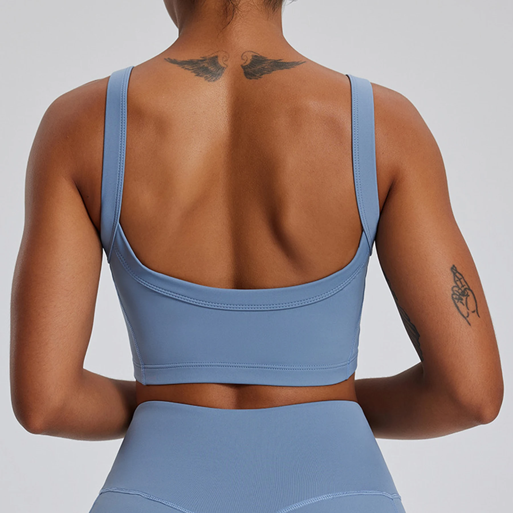 Reggiseno da yoga fitness da donna Intimo sportivo Anello non in acciaio Reggiseno traspirante Palestra Push-up Canotta da yoga Assorbimento degli urti con cuscinetti a tazza