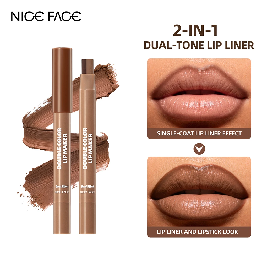 Double Color Matte Lipliner Pencil Waterproof Plumping Stain Lipstick Natural Lip Liner Outline Lips Contour Pen Cosmetics
