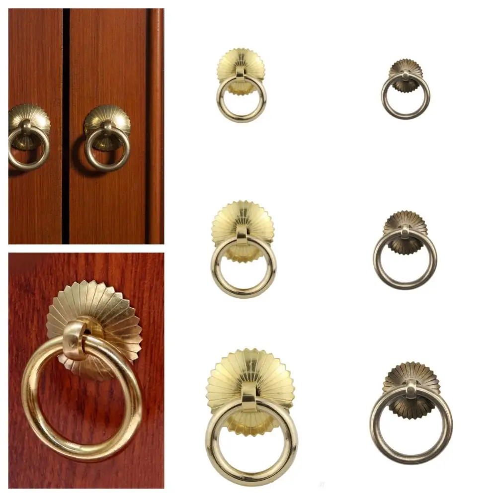 Antique Bronze Cabinet Drawer Knobs Dresser Cupboard Wardrobe Furniture Pulls Ring Handle Jewelry Box Knobs Door Knocker