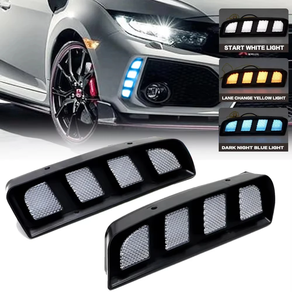 

DRL For Honda Civic 10th Generation Type R 2018 2019 2020 202 LED Daytime Running Light Dynamic Turn Signal Lamps Fog