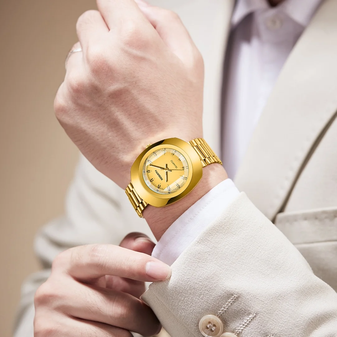 ساعة ذهبية شخصية الأعمال وسيم عصرية كاجوال كوارتز
